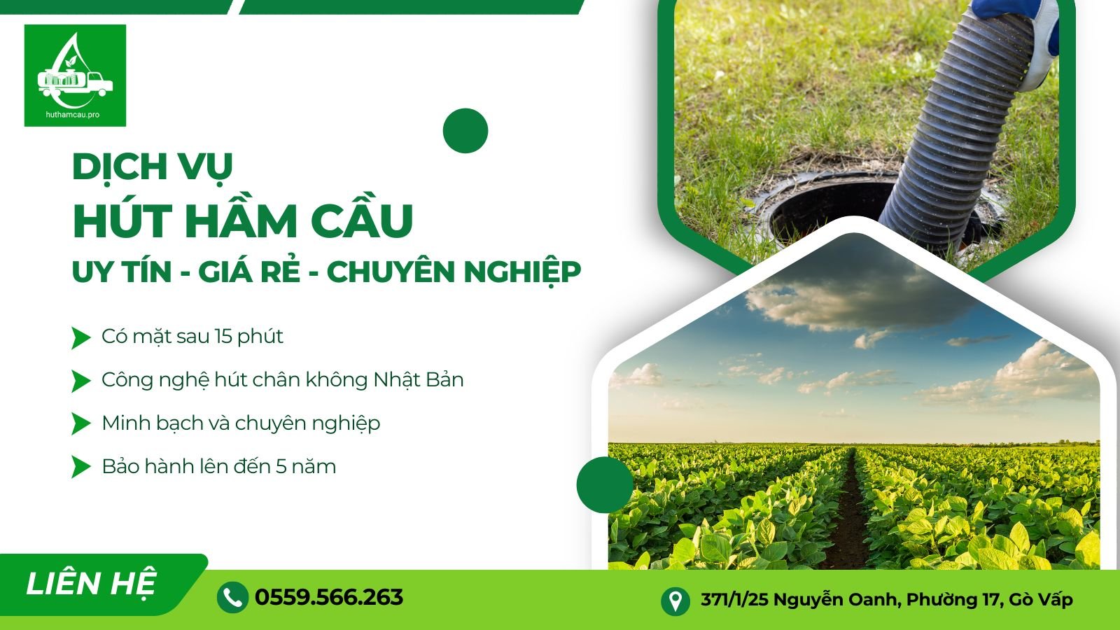 Dịch vụ hút hầm cầu chuyên nghiệp tại quận 3 của Xanh Việt Pro