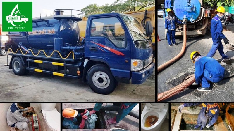 Tiến hành quy tình hút hầm cầu