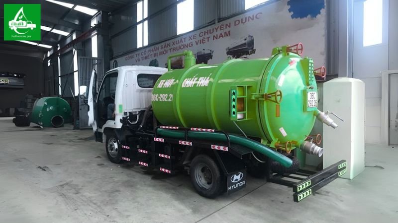 Các bước hút hầm cầu tại khu công nghiệp