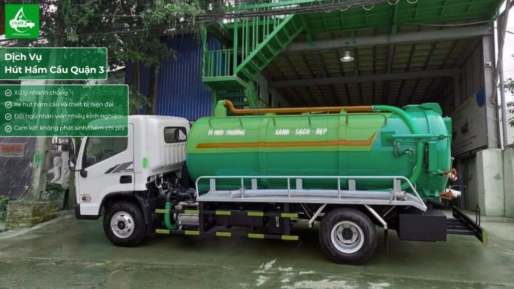 Dịch hút hầm cầu tại khu vực quận 3