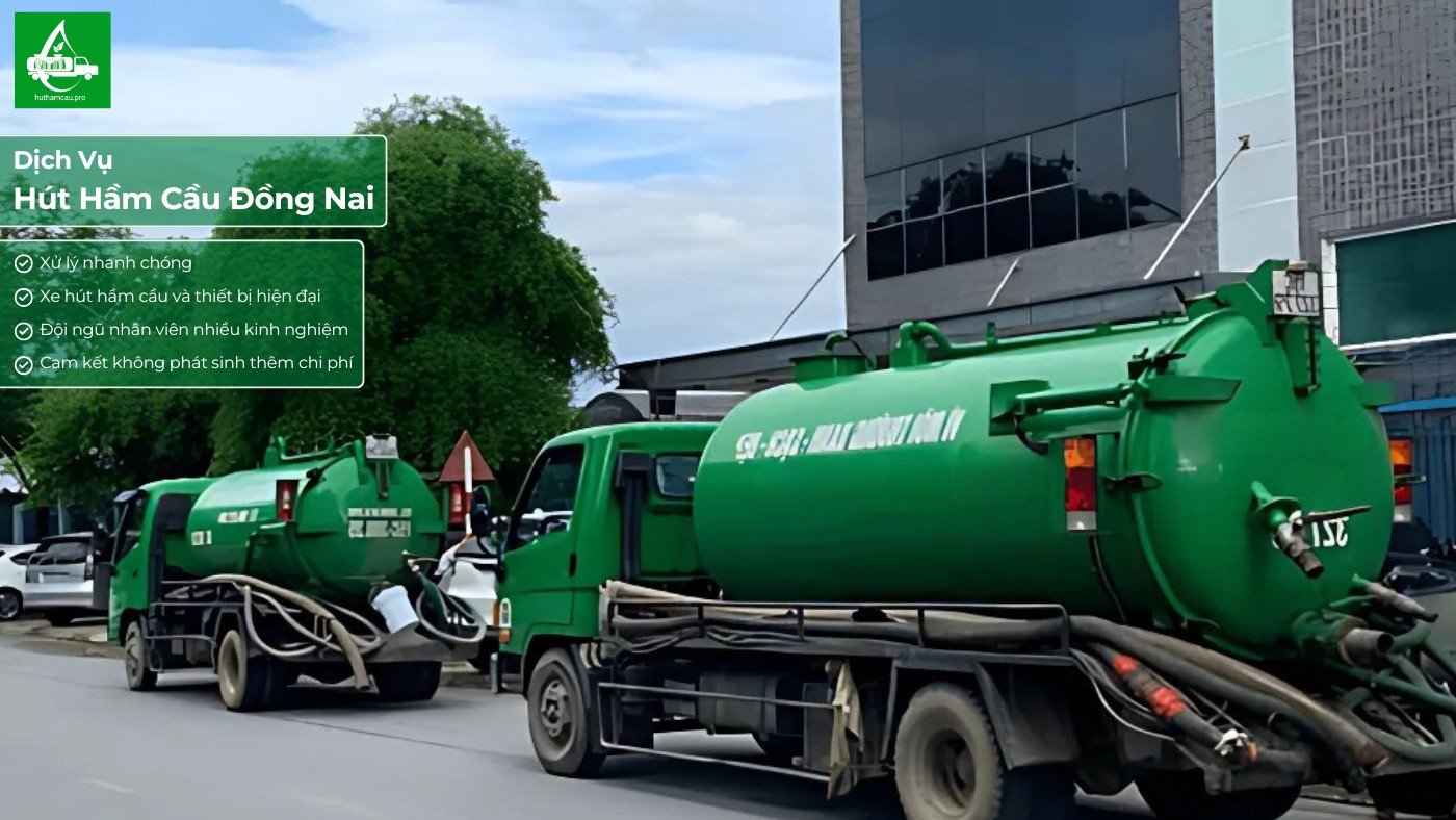 Dịch vụ hút hầm cầu khu vực Đồng Nai