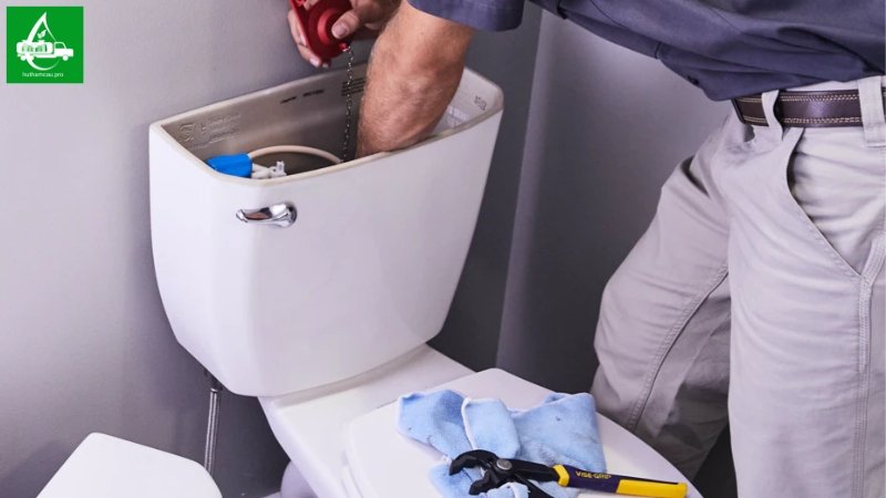 Mở nắp két nước xác định loại van phao