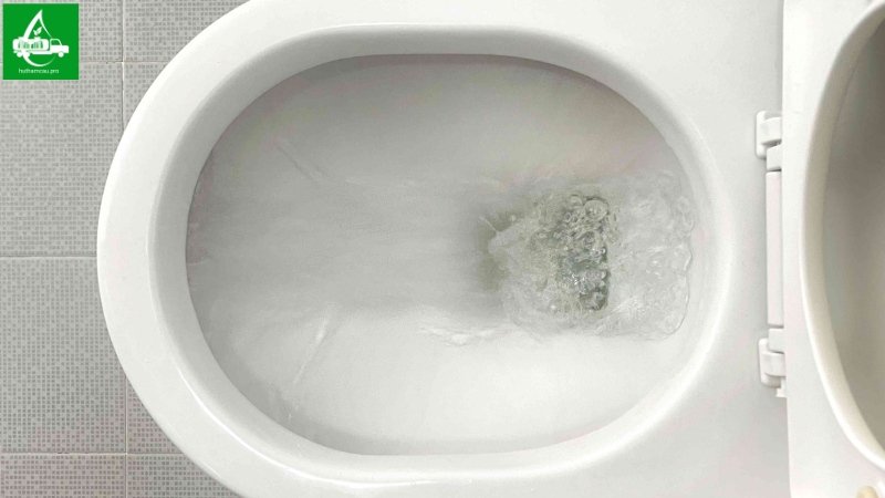Xả nước và kiểm tra kết quả