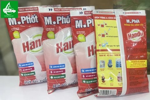 Cách sử dụng bột thông cống bồn cầu Hando