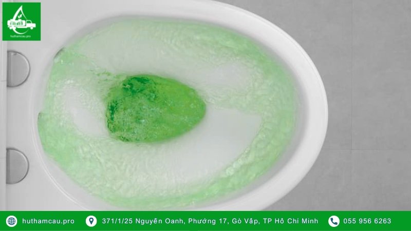 Xả nước và kiểm tra kết quả